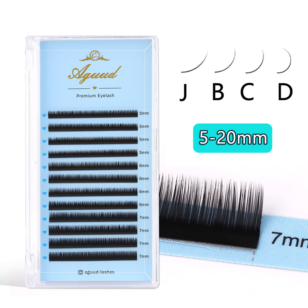 Eyelash Extension Hybrid - AGUUD J B カール 下まつげ 0.03/0.05/0.07/0.10/0.15/0.20
