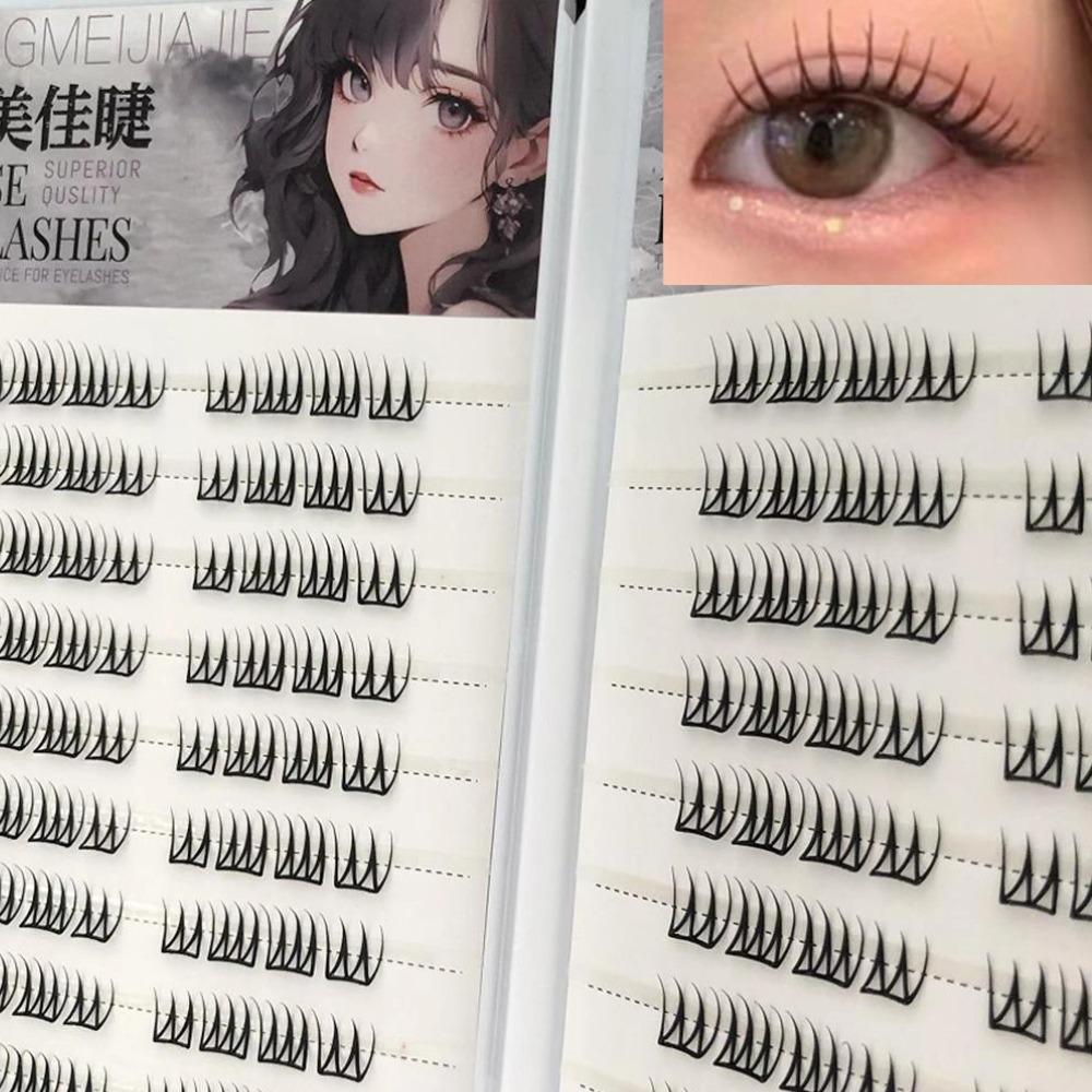 Eyelash Extension Single Lash - U字型接着剤不要つけまつげ大容量韓国風透明シングルクラスターまつげエクステデイリーメイクまつげ