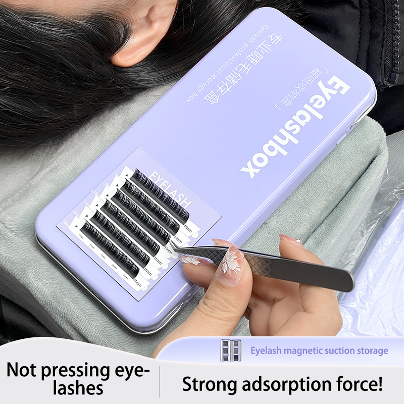 Eyelash Extension Single Lash - 【M】単層まつげエクステディスプレイボックスパレット収納ボックス、個別吊り下げ式磁気シートまつげ保護ボックス用