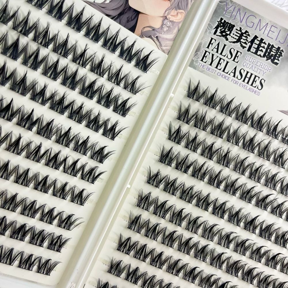 100/130/200クラスター ブラック セルフ接着式つけ - Eyelash Extension No 11 のレビューと価格