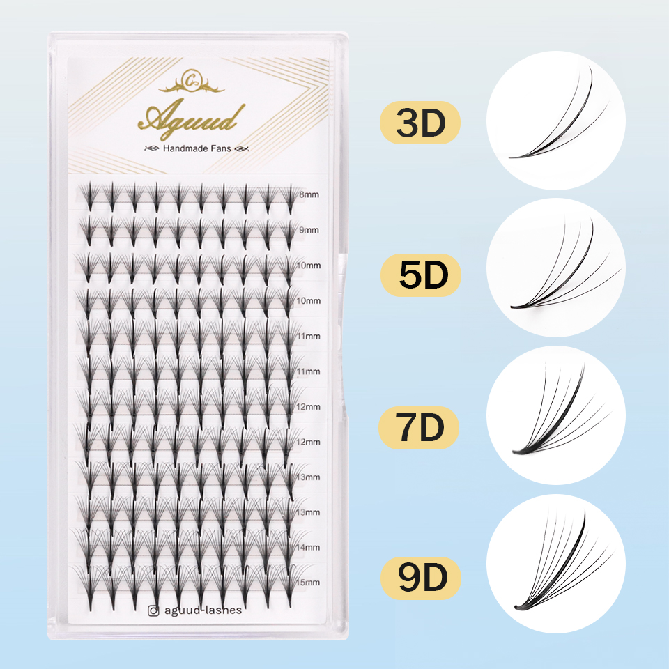 Uudd-個々のワイスパイアイまつげエクステ、既製のファン、 - Eyelash Extension Hybrid のレビューと価格