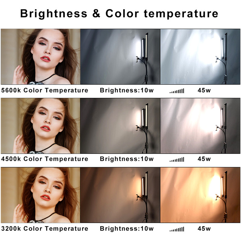 45 ワット柔軟なダブルアーム LED フィルライト美容 L - Eyelash Extension Videos のレビューと価格