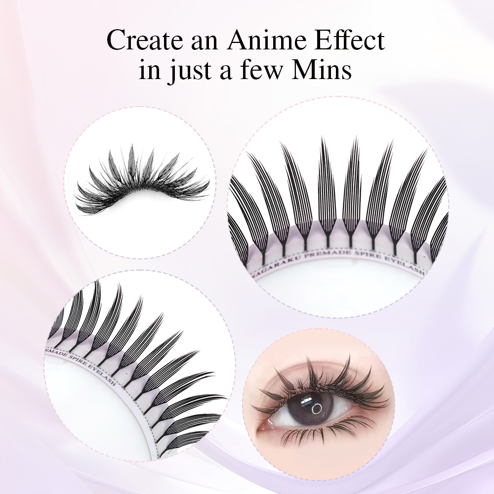 NAGARAKU 既成スパイアまつげ アニメ効果 ソフトプル - Eyelash Extension Hybrid のレビューと価格