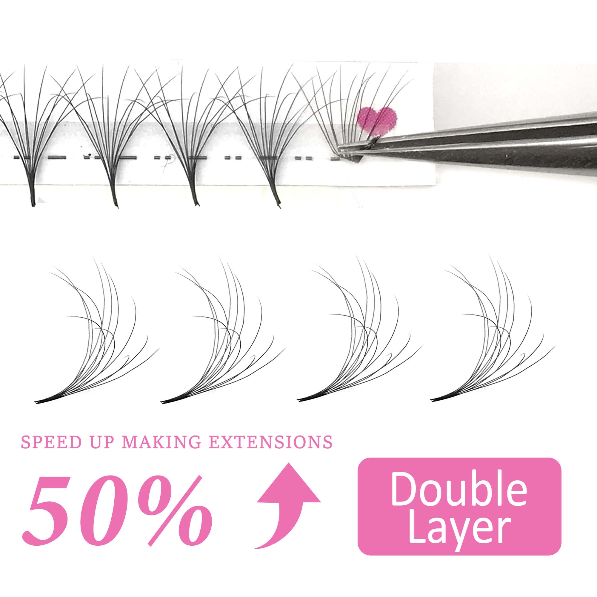 COMANGO かなり2層ふわふわプリメイドボリュームファン - Eyelash Extension Hybrid のレビューと価格