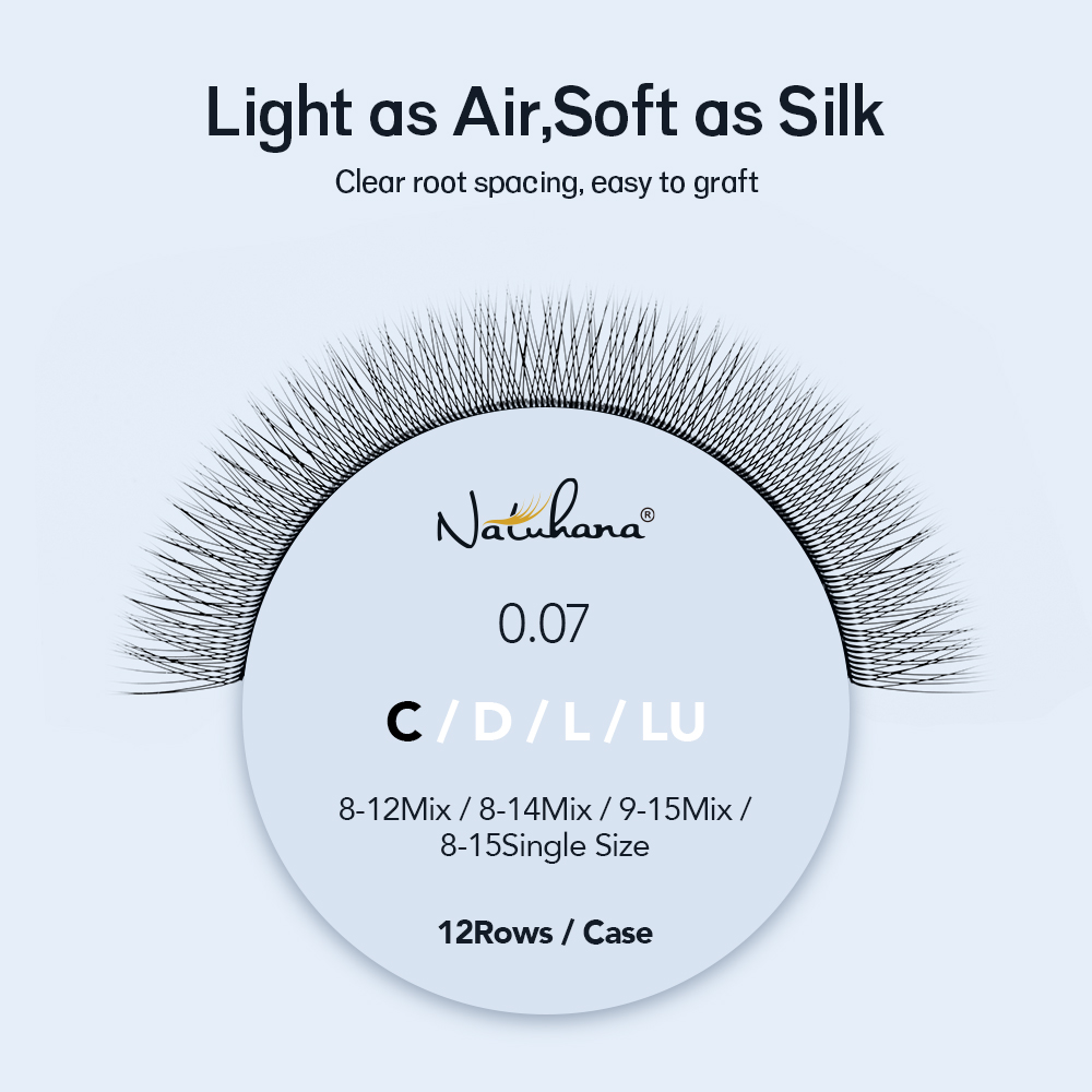 NATUHANA シングルチップ 2D YY まつげ既成ボリ - Eyelash Extension Single Lash のレビューと価格