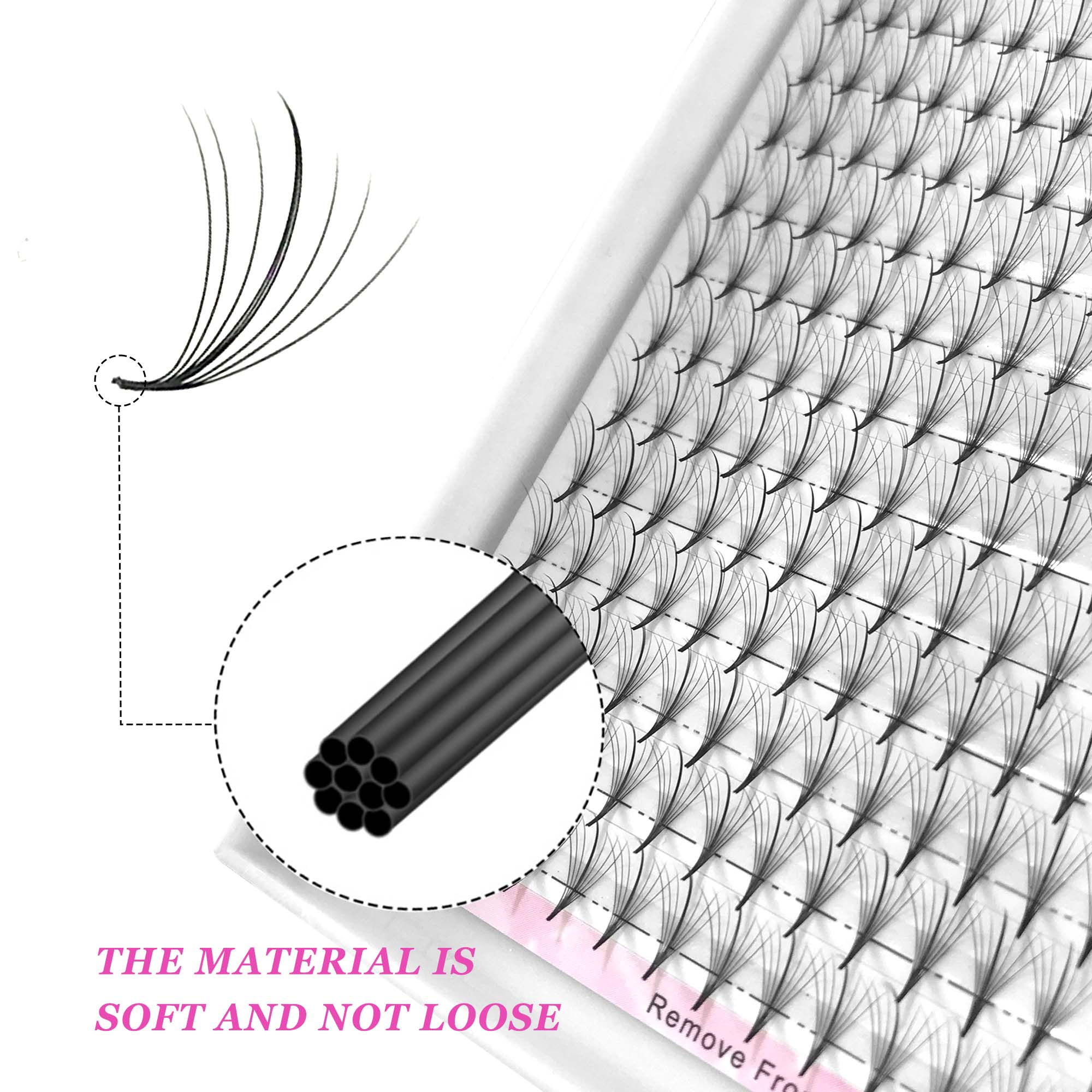 7 D 300 ファン薄い先のとがったベース プリメイド ハ - Eyelash Extension Hybrid のレビューと価格