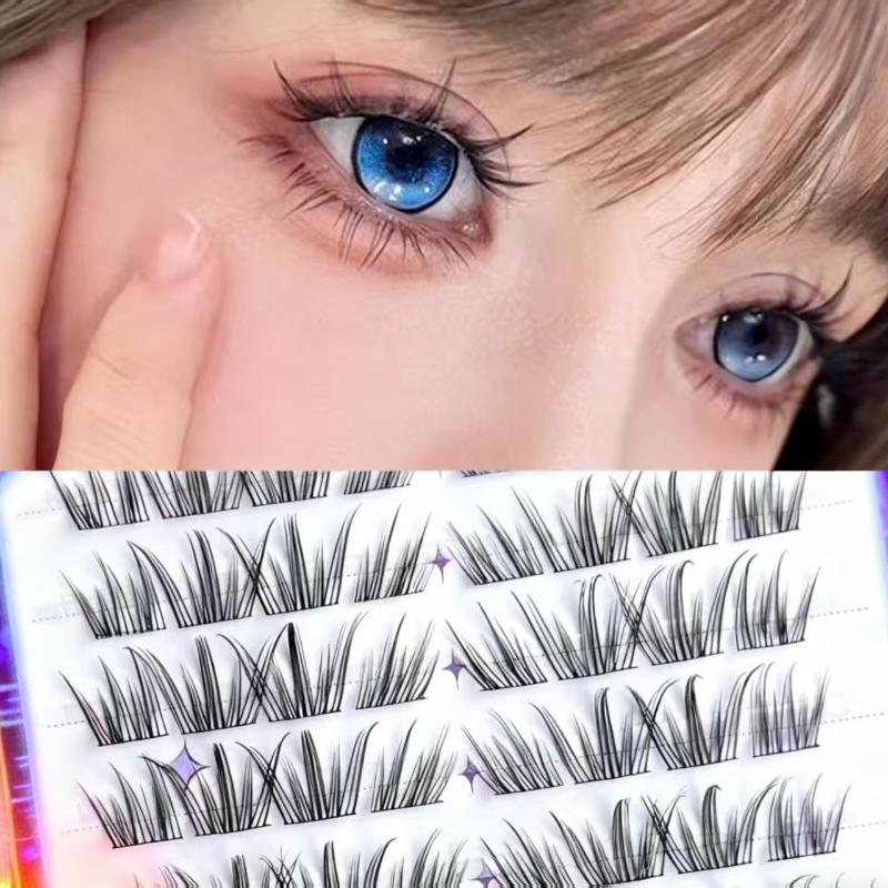 DIY天然フェザーカールラッシュグルーフリーセグメント式個別 - Eyelash Extension Single Lash のレビューと価格