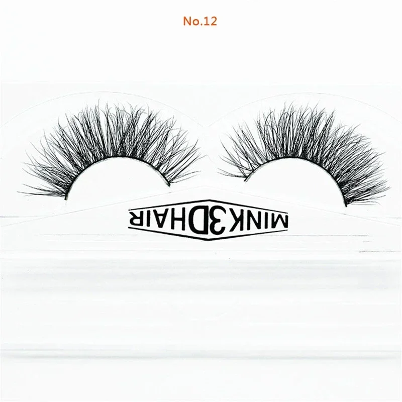 1 ペア 3D ミンクまつげ手作りつけまつげ厚いナチュラルフ - Eyelash Extension No 11 のレビューと価格