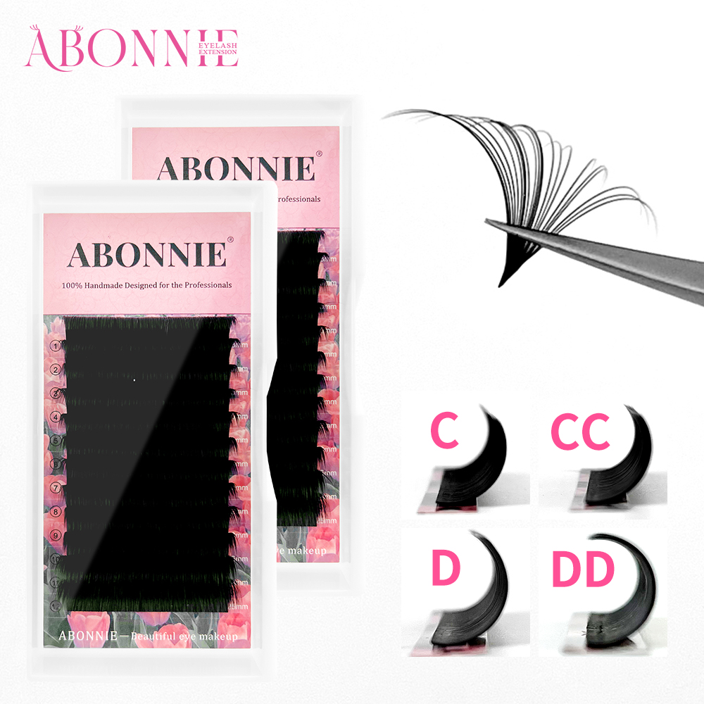 ABONNIE マットブラック簡単ファンまつげカシミヤブルー - Eyelash Extension Hybrid のレビューと価格